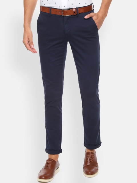 

Louis Philippe Sport Men Navy Blue Slim Fit Solid Regular Trousers