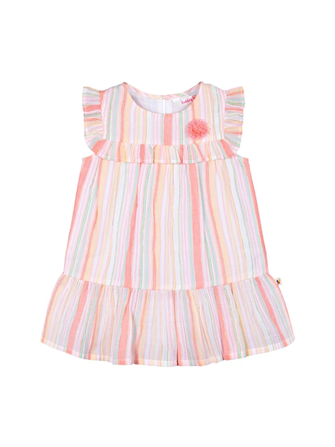 

Budding Bees Girls Multicoloured Striped A-Line Dress, Multi