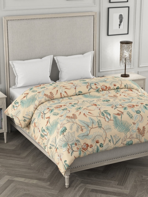 

Portico New York Beige Floral Heavy Winter 120 GSM Double Bed Comforter