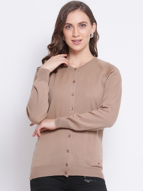 

Monte Carlo Women Beige Solid Cardigan Sweater
