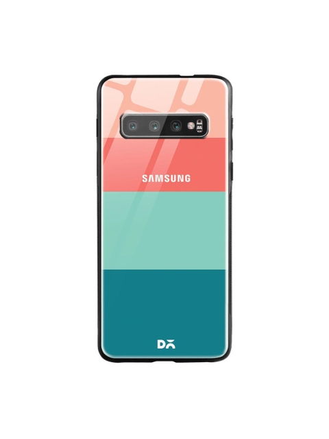 

DailyObjects Teal Green & Pink Sweet Quad Samsung Galaxy S10 Shock Absorbent Glass Case