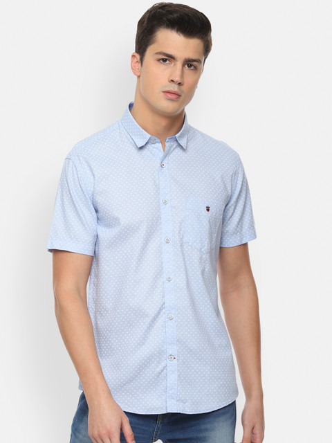 

Louis Philippe Sport Men Blue & White Slim Fit Printed Casual Shirt