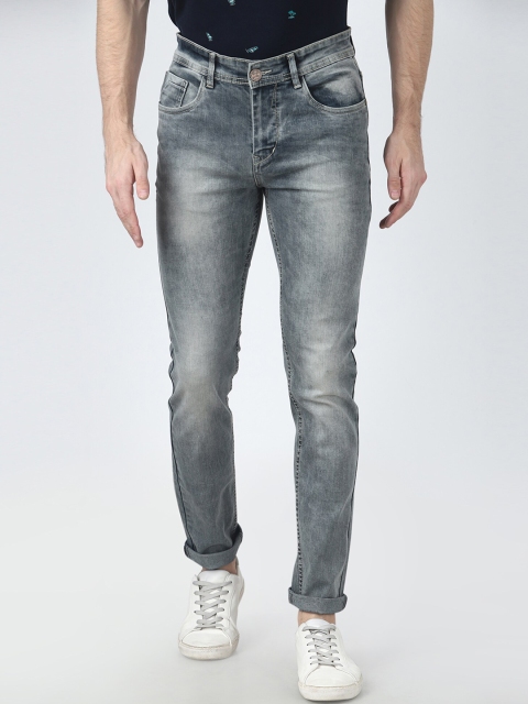 

FEVER Men Grey Slim Fit Mid-Rise Clean Look Stretchable Jeans