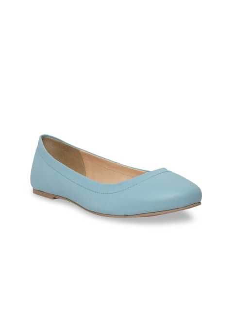 

Woomenia Women Turquoise Blue Solid Ballerinas
