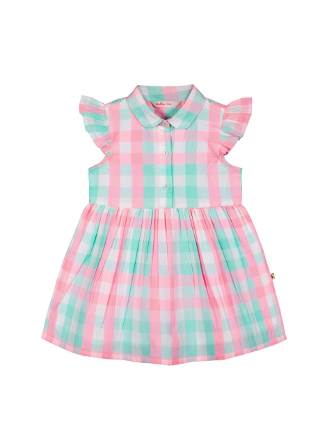 

Budding Bees Girls White Checked Fit and Flare Dress