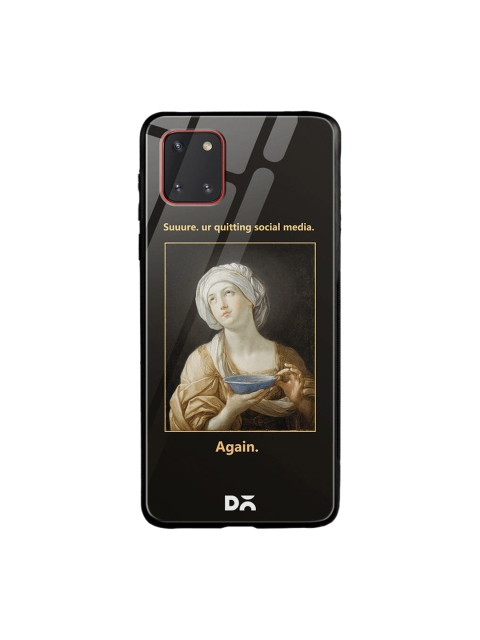 

DailyObjects Black & Beige Social Media Samsung Galaxy Note 10 Lite Shock Absorbent Glass Case
