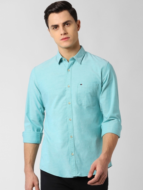 

Peter England Casuals Men Blue Slim Fit Solid Casual Shirt