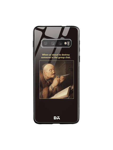

DailyObjects Black & Brown Group Chat Samsung Galaxy S10 Shock Absorbent Glass Case
