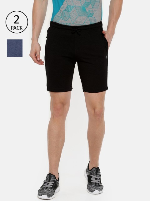 

Dollar Men Pack Of 2 Solid Lounge Shorts, Black