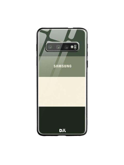 

DailyObjects Green & Off-White Quad Samsung Galaxy S10 Plus Shock Absorbent Glass Case