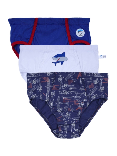 

DChica Boys Pack Of 3 Airplanes & Sea Life Theme Basic Briefs DCUNSE6278/4-5, Blue