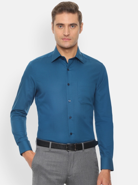 

Louis Philippe Men Blue Classic Regular Fit Self Design Formal Shirt