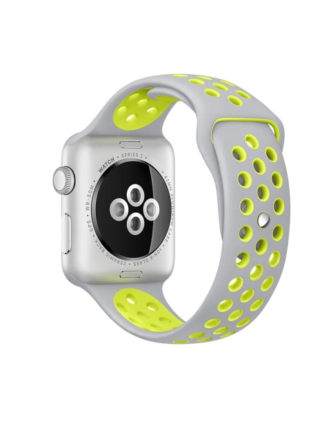 

TREEMODA Unisex Grey & Green Apple iWatch Silicon Strap