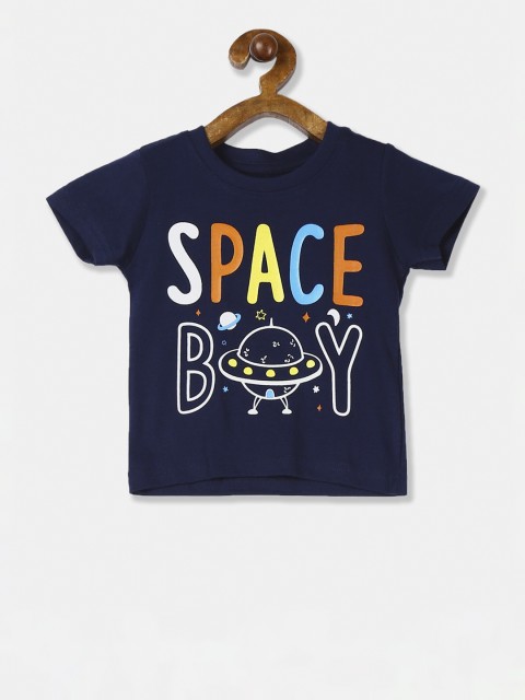 

Donuts Boys Blue Printed Round Neck T-shirt