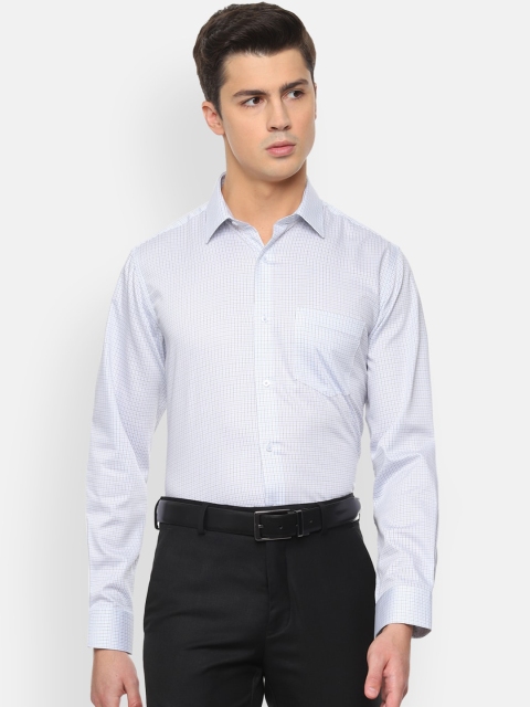 

Van Heusen Men White Regular Fit Checked Formal Shirt