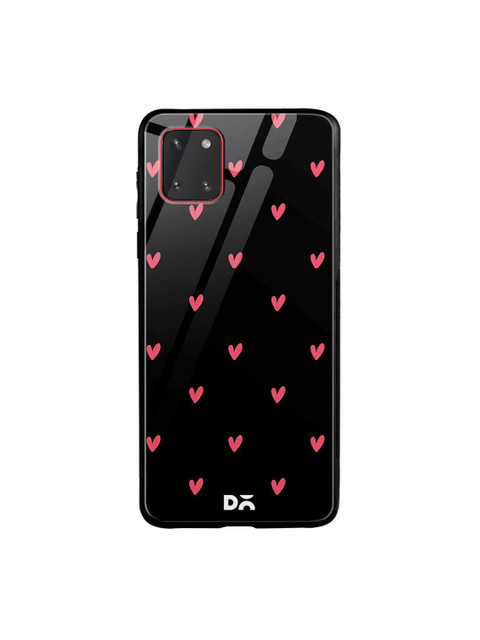 

DailyObjects Black & Pink Bundle Heart Samsung Galaxy Note 10 Lite Shock Absorbent Glass Case