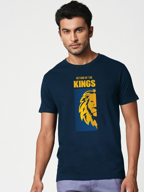 

Bewakoof Men Navy Blue Return Of The Kings Printed Round Neck T-shirt