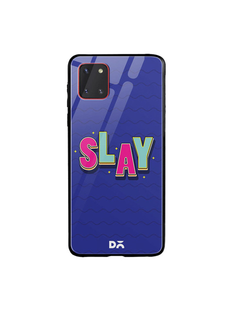 

DailyObjects Blue & Pink Slay It Samsung Galaxy Note 10 Lite Shock Absorbent Glass Case