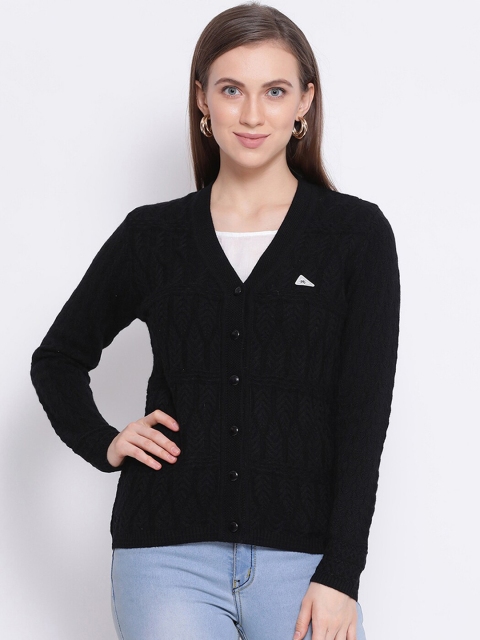 

Monte Carlo Women Black Solid Cardigan Sweater
