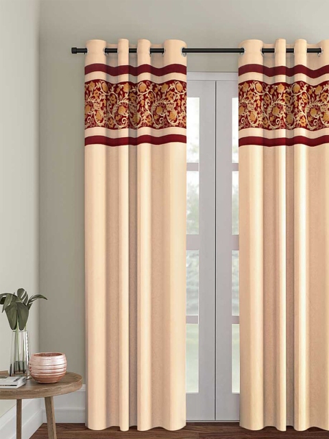 

eyda Cream-Coloured Single Room Darkening Door Curtain