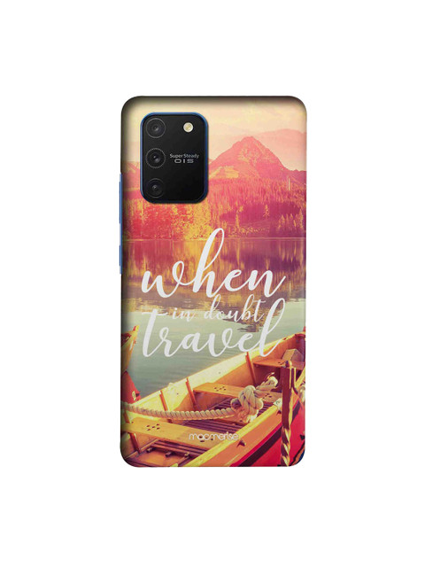 

macmerise Pink & Yellow When In Doubt Travel Samsung Galaxy S10 Lite Back Case
