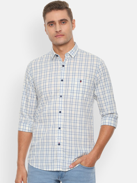 

Louis Philippe Sport Men Beige Slim Fit Checked Casual Shirt