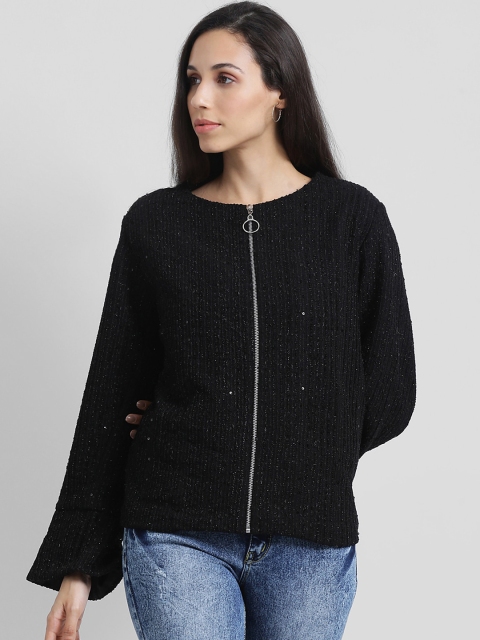 

Zink London Women Black Solid Tailored Jacket