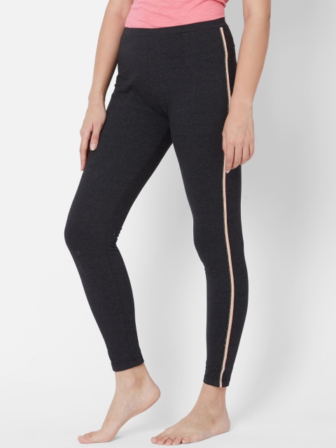 

Sweet Dreams Women Charcoal Grey Solid Lounge Pants