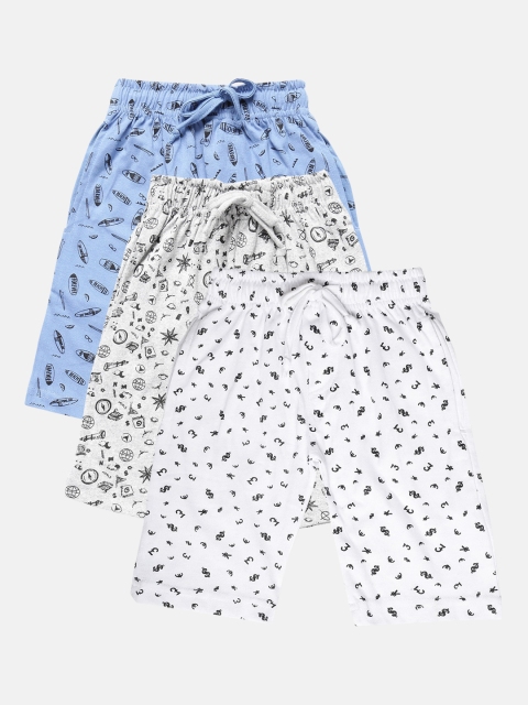

Urban Dog Boys Pack Of 3 Printed Regular Shorts, White