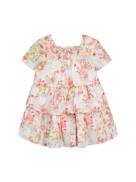 

Budding Bees Girls Off-White Printed A-Line Dress