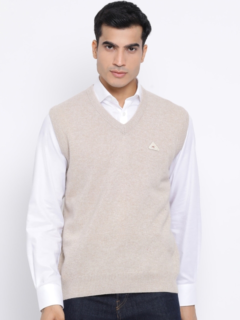 

Monte Carlo Men Beige Solid Sweater Vest Sweater
