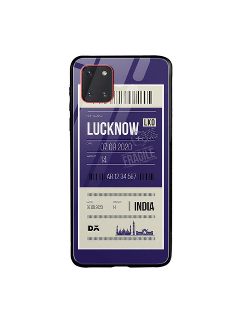 

DailyObjects Navy Blue & White Lucknow City Tag Samsung Galaxy Note 10 Lite Shock Absorbent Glass Case