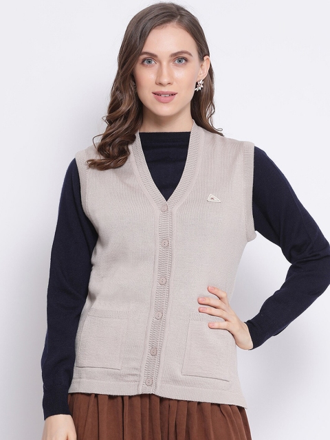 

Monte Carlo Women Beige Solid Cardigan Sweater