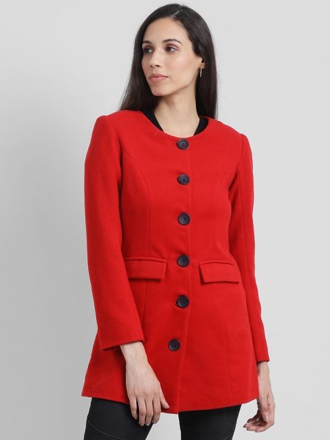 

Zink London Women Red Solid Tailored Jacket