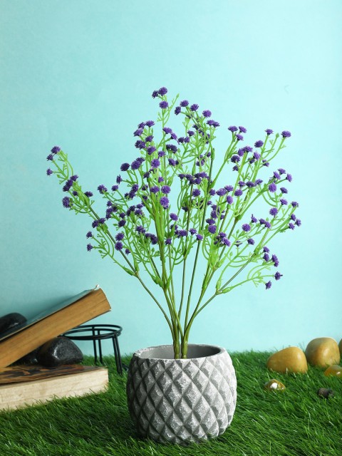 

Pollination Green & Purple Artificial Gypso Bunch For Decor without Pot