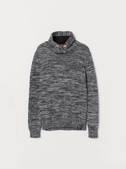 

H&M Boys Grey Funnel-Collar Jumper
