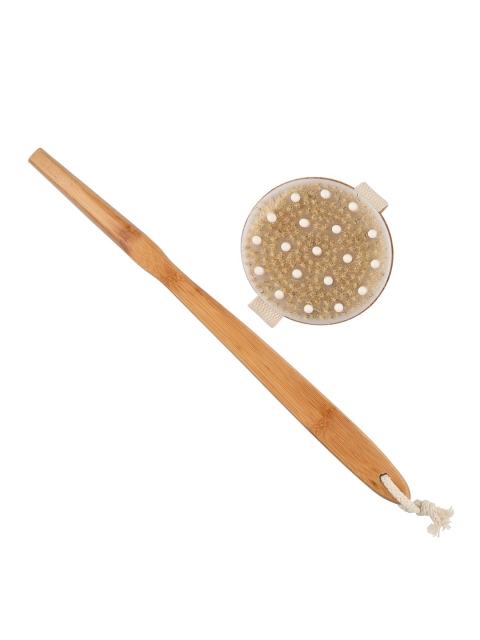 

Beaute Secrets Wet & Dry Body Brush For Hard To Reach Areas, Brown