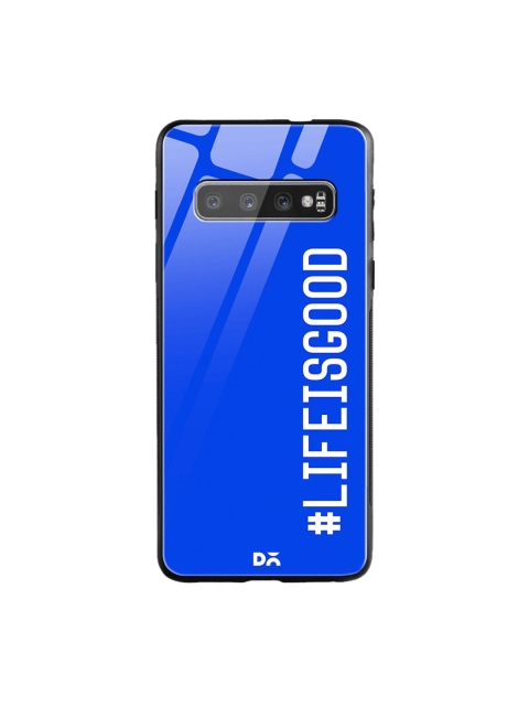 

DailyObjects Blue & White Life Is Good Samsung Galaxy S10 Plus Shock Absorbent Glass Case