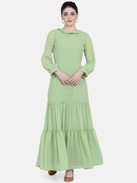 

Eavan Women Lime Green Solid Maxi Dress