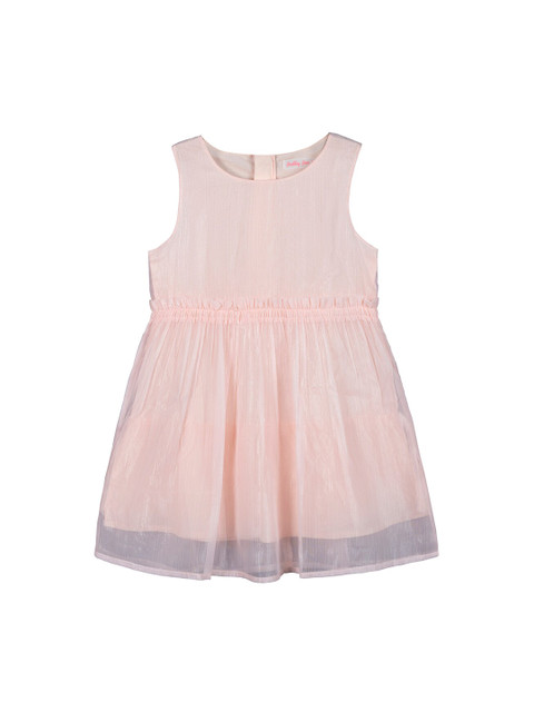 

Budding Bees Girls Pink Solid Fit and Flare Dress