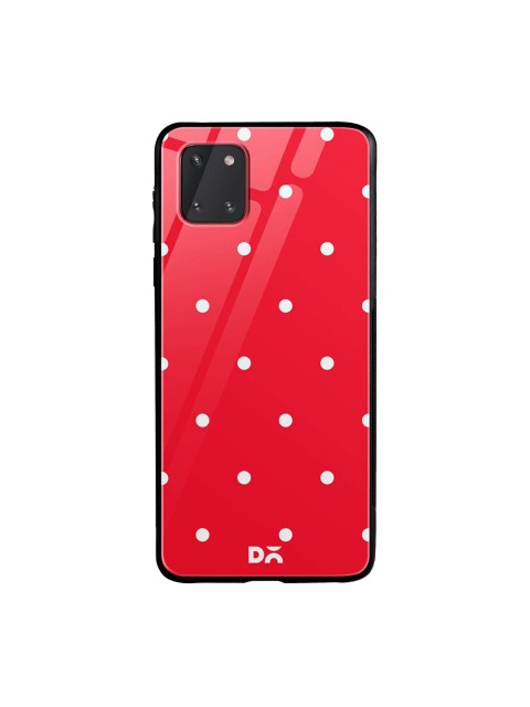

DailyObjects Red & White Bubbles Scarlet Samsung Galaxy Note 10 Lite Shock Absorbent Glass Case
