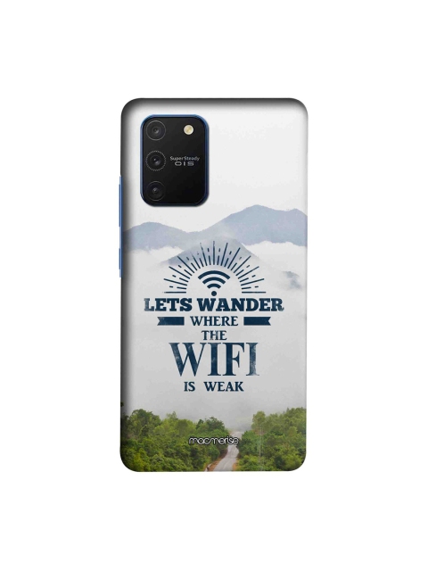 

macmerise White & Blue Wander Without Wifi Samsung Galaxy S10 Lite Back Case