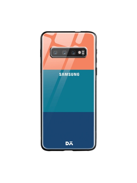 

DailyObjects Blue & Peach-Coloured Dark Triplet Samsung Galaxy S10 Shock Absorbent Glass Case