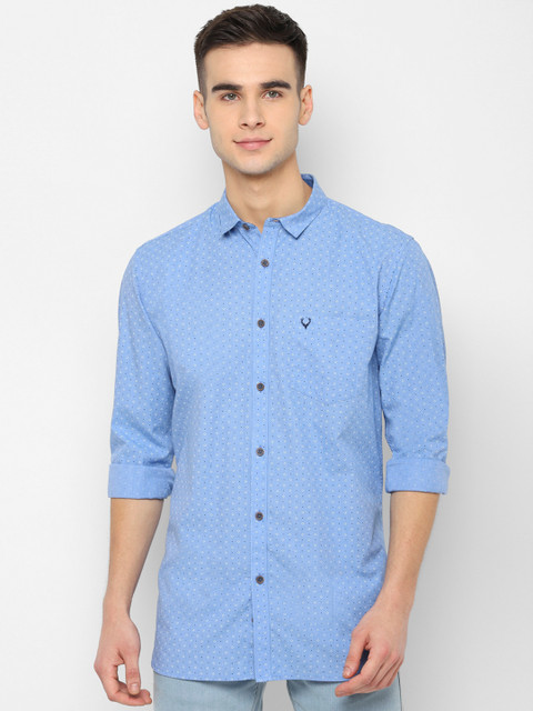 

Allen Solly Men Blue Slim Fit Printed Casual Shirt