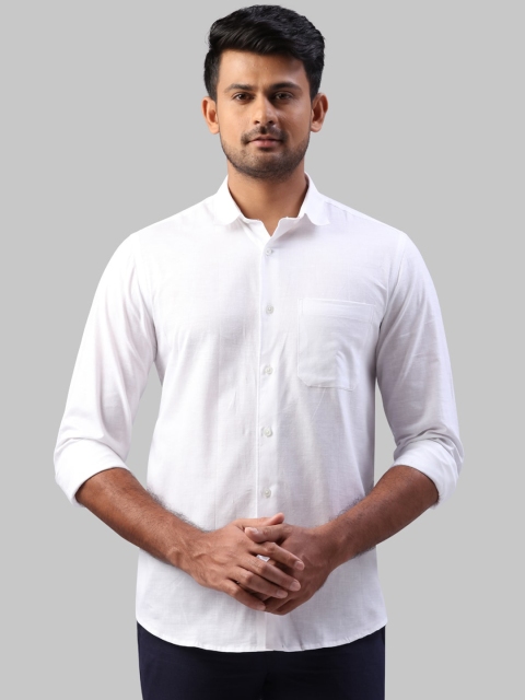 

Raymond Men White Regular Fit Solid Casual Shirt