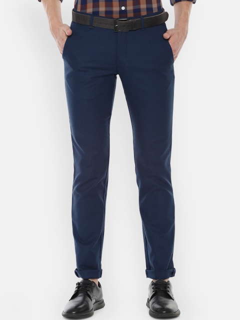 

Louis Philippe Sport Men Navy Blue Slim Fit Solid Regular Trousers