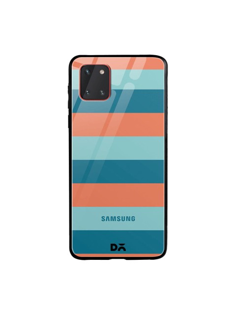 

DailyObjects Teal Blue & Orange Sumer Lines Samsung Galaxy Note 10 Lite Shock Absorbent Glass Case
