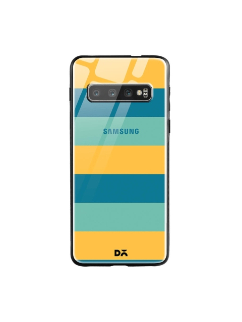 

DailyObjects Yellow & Blue Tropical Lines Samsung Galaxy S10 Shock Absorbent Glass Case