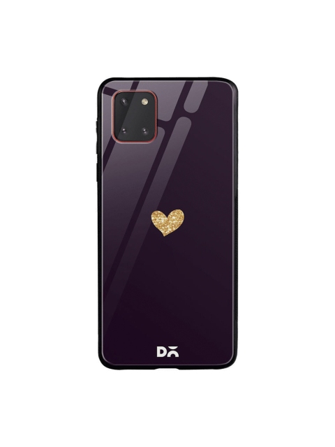 

DailyObjects Purple & Beige Sparkle Heart Plum Samsung Galaxy Note 10 Lite Shock Absorbent Glass Case