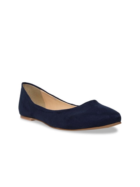 

Woomenia Women Blue Solid Suede Ballerinas